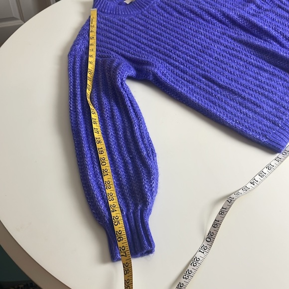 Loft Purple Soft! Cable Knit Long Sleeve Crew Neck Sweater- Medium - Picture 9 of 9